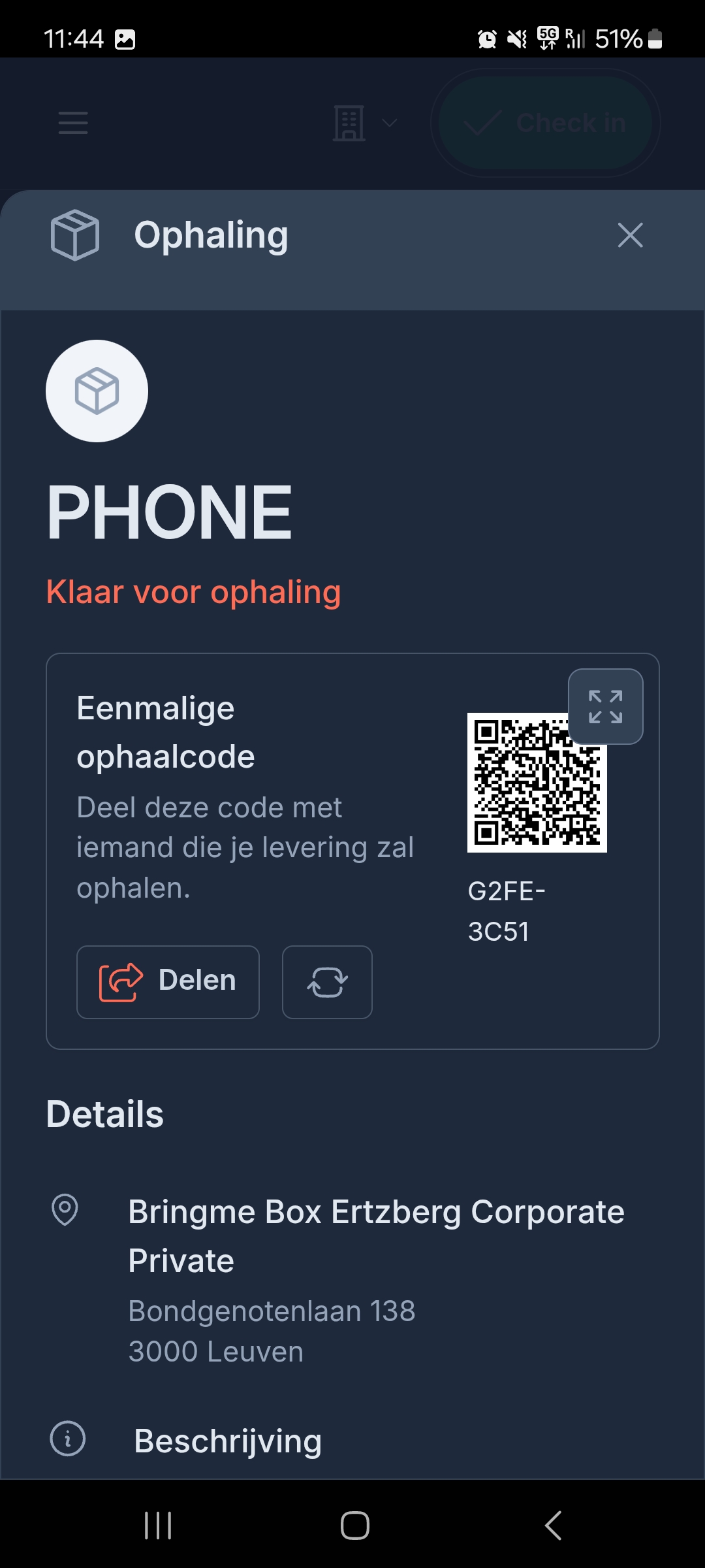 QR-code delen in de Bringme App