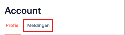tabblad meldingen