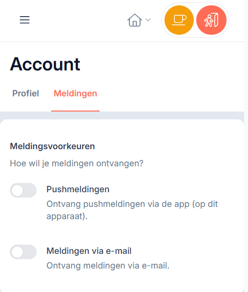 meldingen instellen