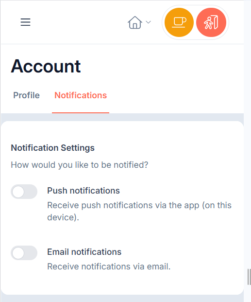 notification toggles